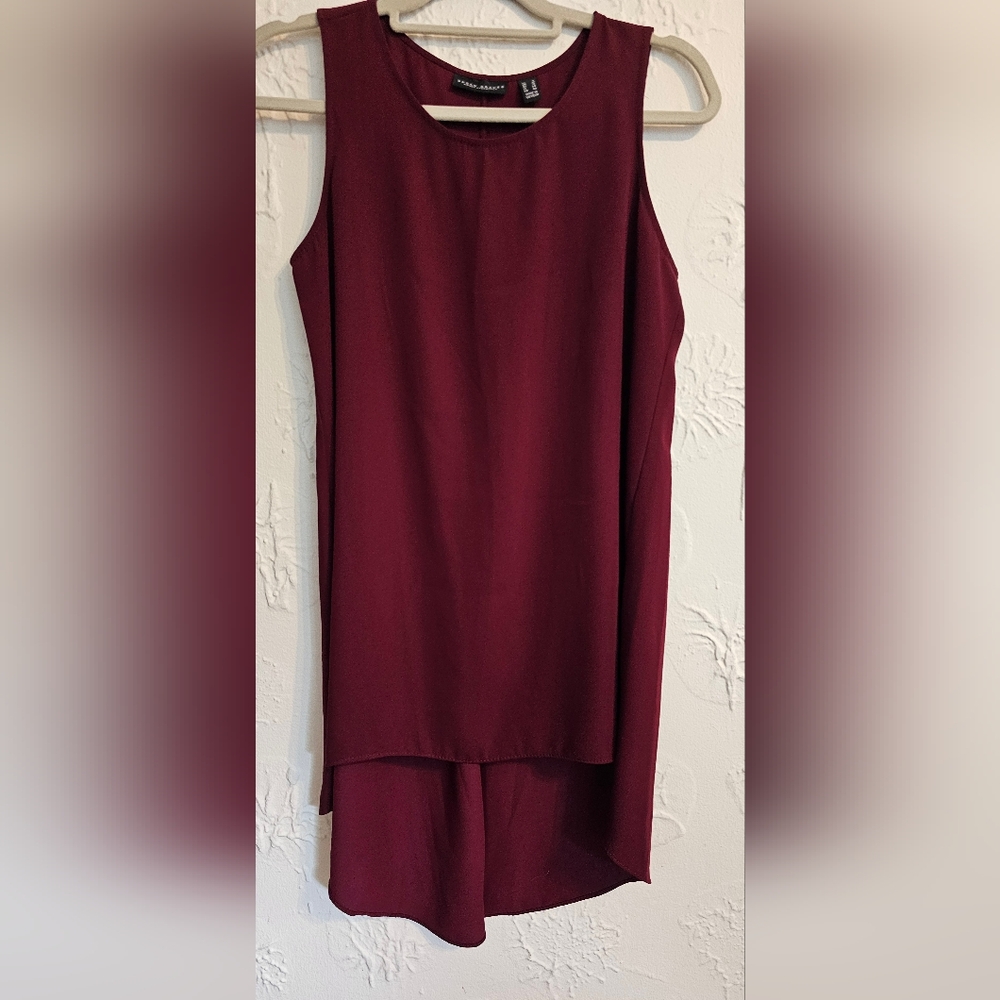Susan Graver Scoop Neck Burgandy Tank Top Size 6